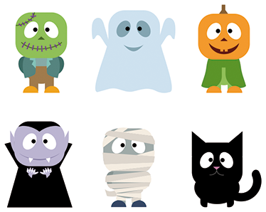 Alfombra de vinilo infantil pegatinas monstruos halloween - TenVinilo