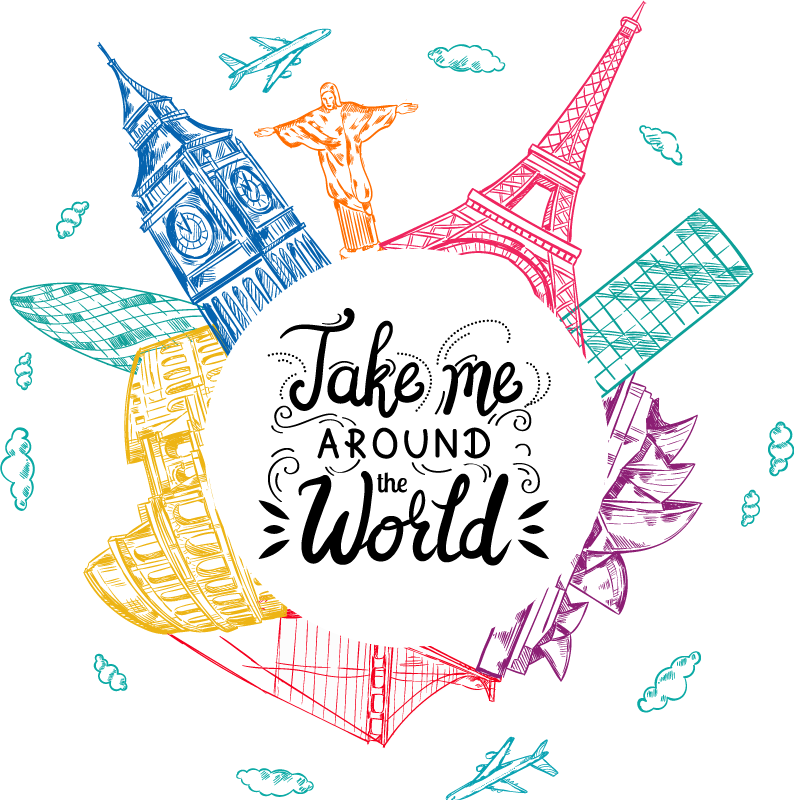 Alfombra vinílica dormitorio joyas del mundo - TenVinilo