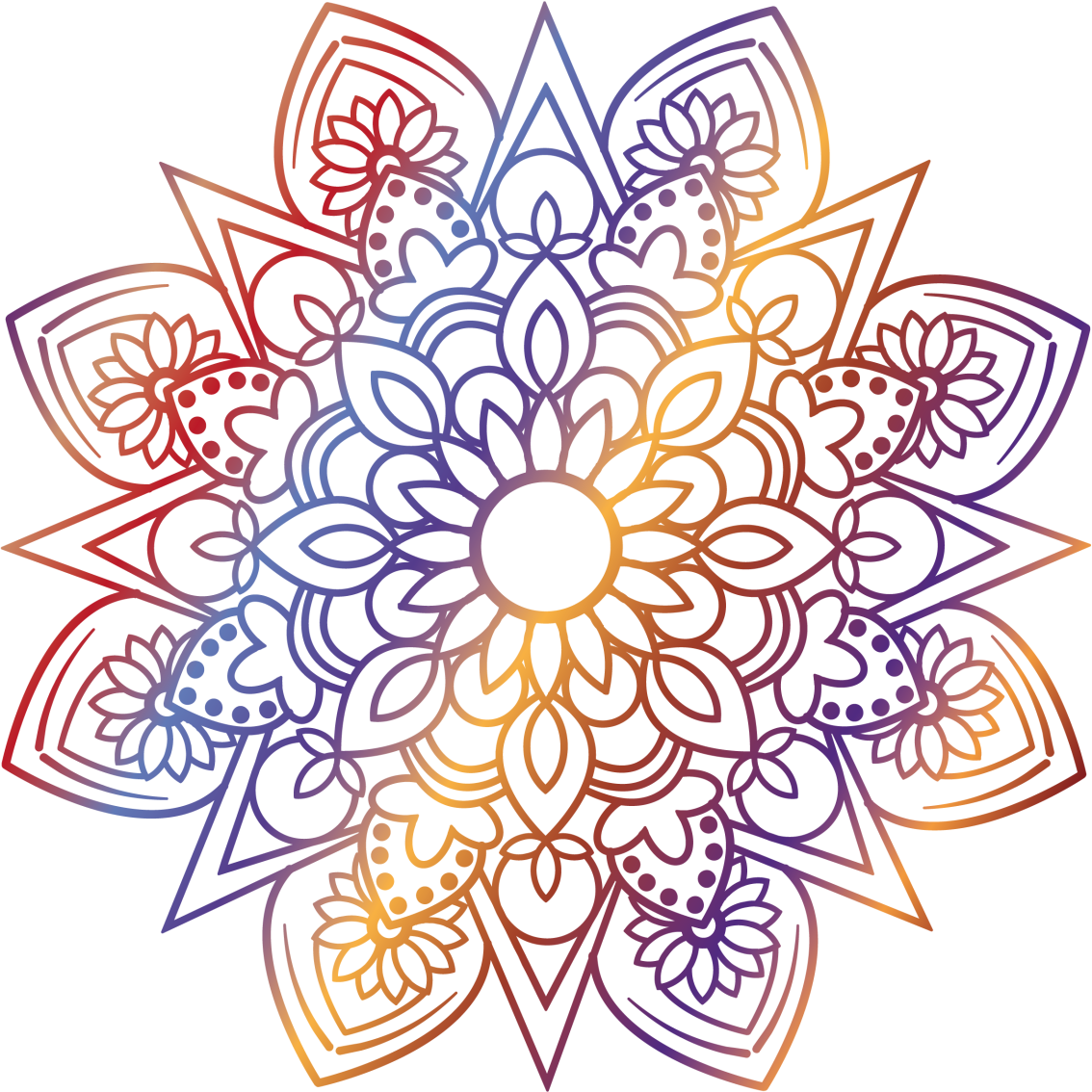 Alfombra vinílica dormitorio mandala ardiente vívido - TenVinilo