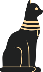 Alfombra vinílica dormitorio gato egipcio - TenVinilo