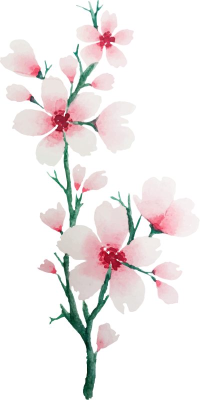 Alfombra vinílica dormitorio diseño de flores blancas - TenVinilo