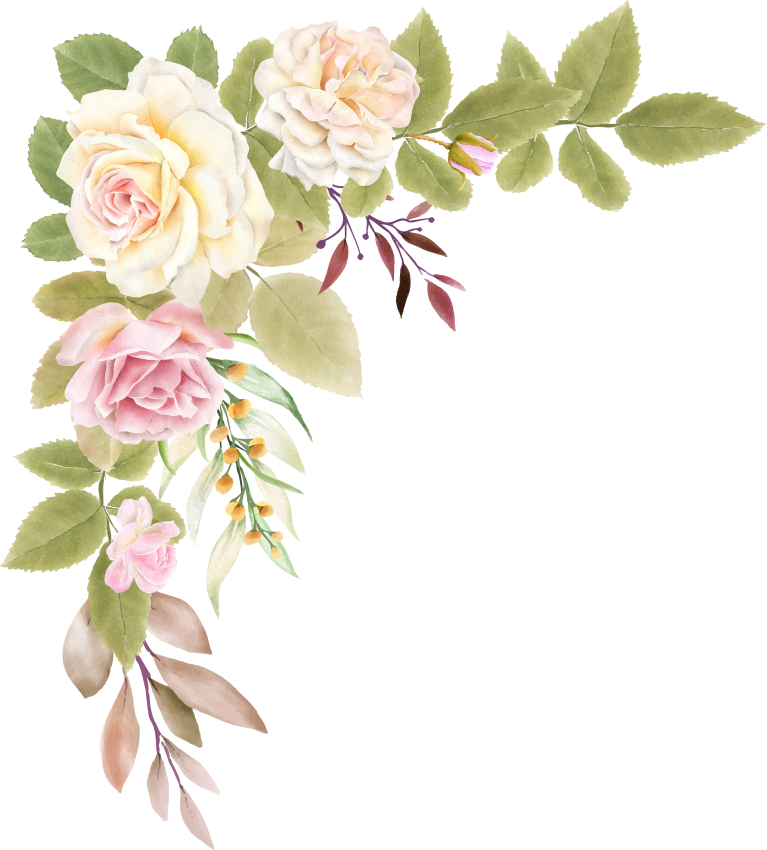 Alfombra vinílica dormitorio rosas rosas y blancas - TenVinilo