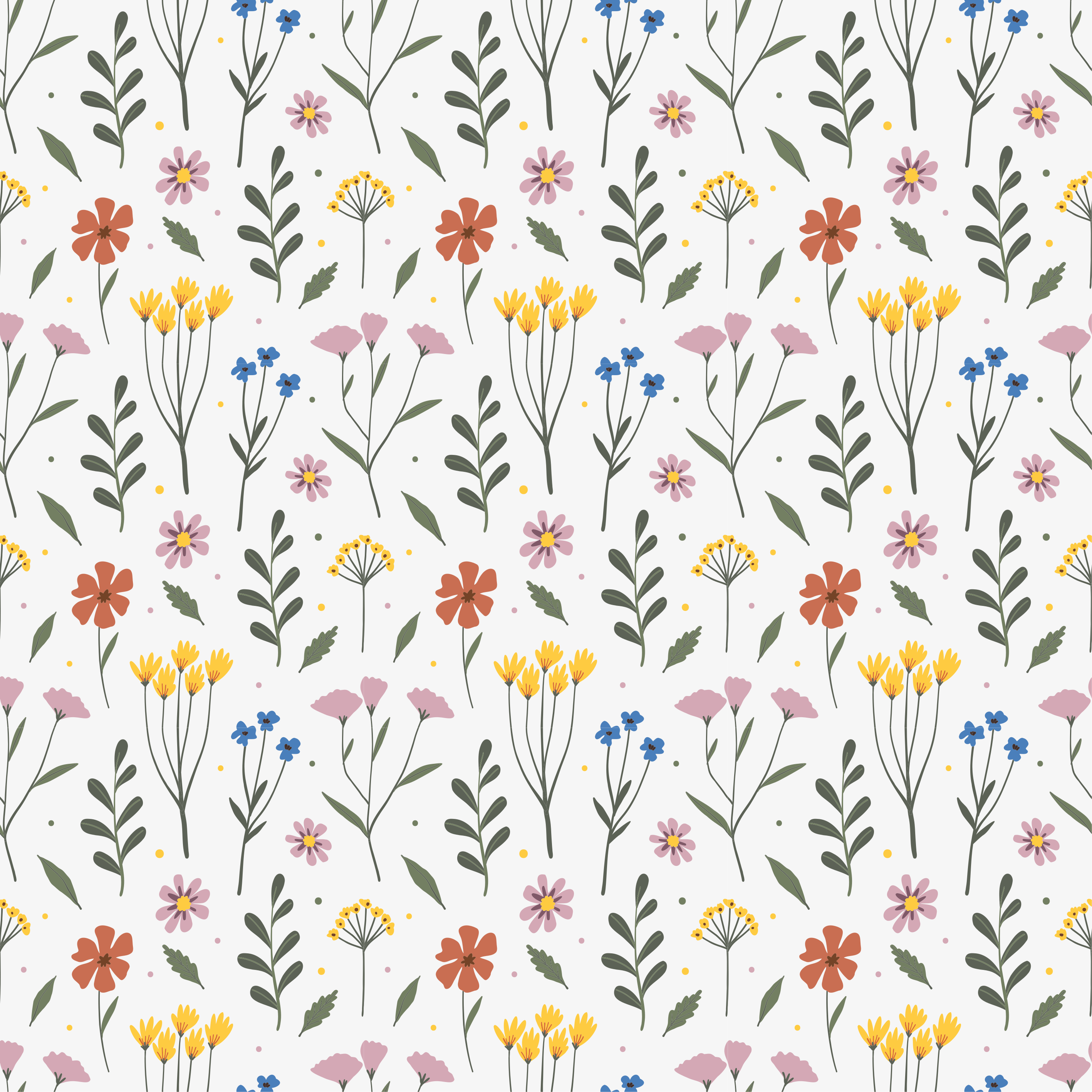 Alfombra vinílica dormitorio flores multicolor jardín - TenVinilo