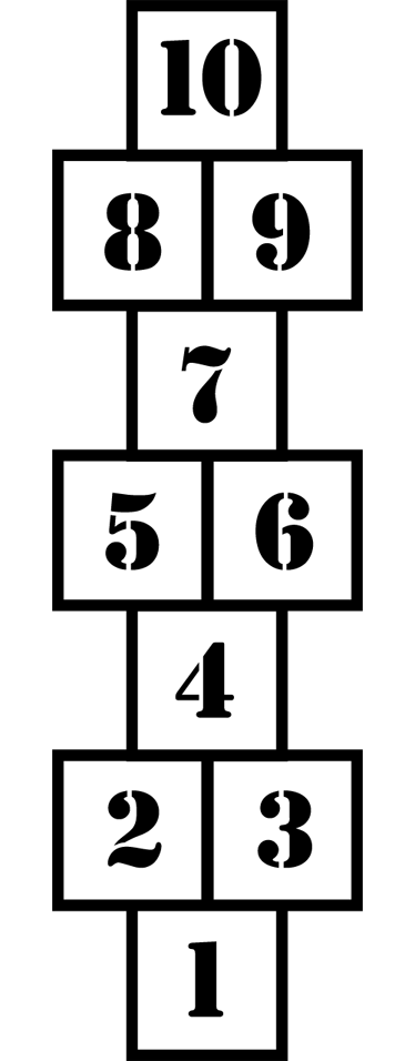 Alfombra vinílica de juegos infantil rayuela moderna - TenVinilo