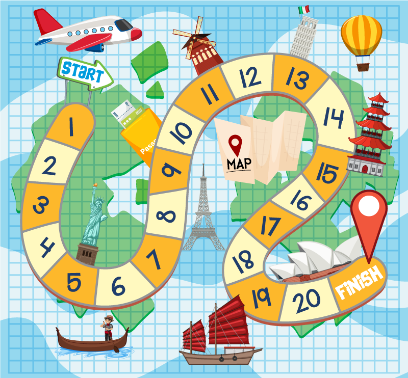 Alfombra vinílica de juegos infantil mapa de juego - TenVinilo