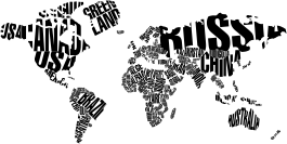 Alfombra de vinilo mapamundi nombres de países - TenVinilo