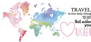 Alfombra de vinilo mapamundi y texto sobre viajar en - TenVinilo