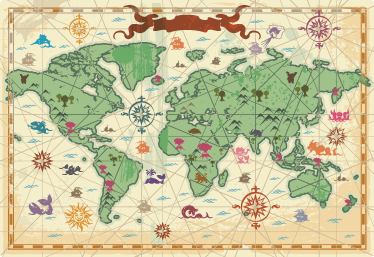 Alfombra de vinilo mapamundi vinilo infantil mapa clásico - TenVinilo