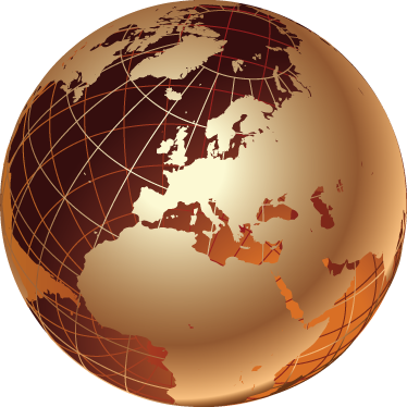 Alfombra de vinilo mapamundi dorado europa - TenVinilo