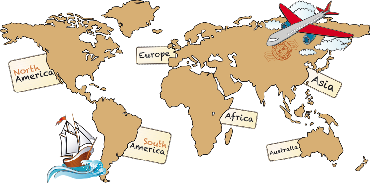 Alfombra de vinilo mapamundi continentes en inglés - TenVinilo