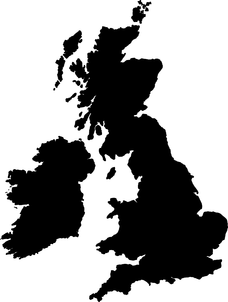 Alfombra de vinilo mapamundi mapa de inglaterra monocolor - TenVinilo