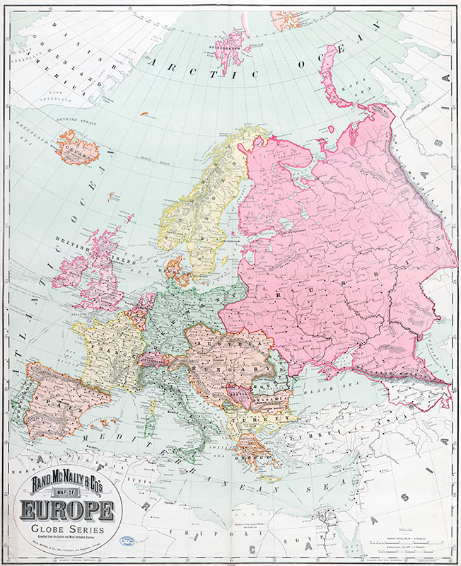 Alfombra de vinilo mapamundi mapa de europa 1900 - TenVinilo