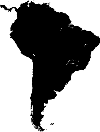 Alfombra de vinilo mapamundi silueta de américa del sur - TenVinilo