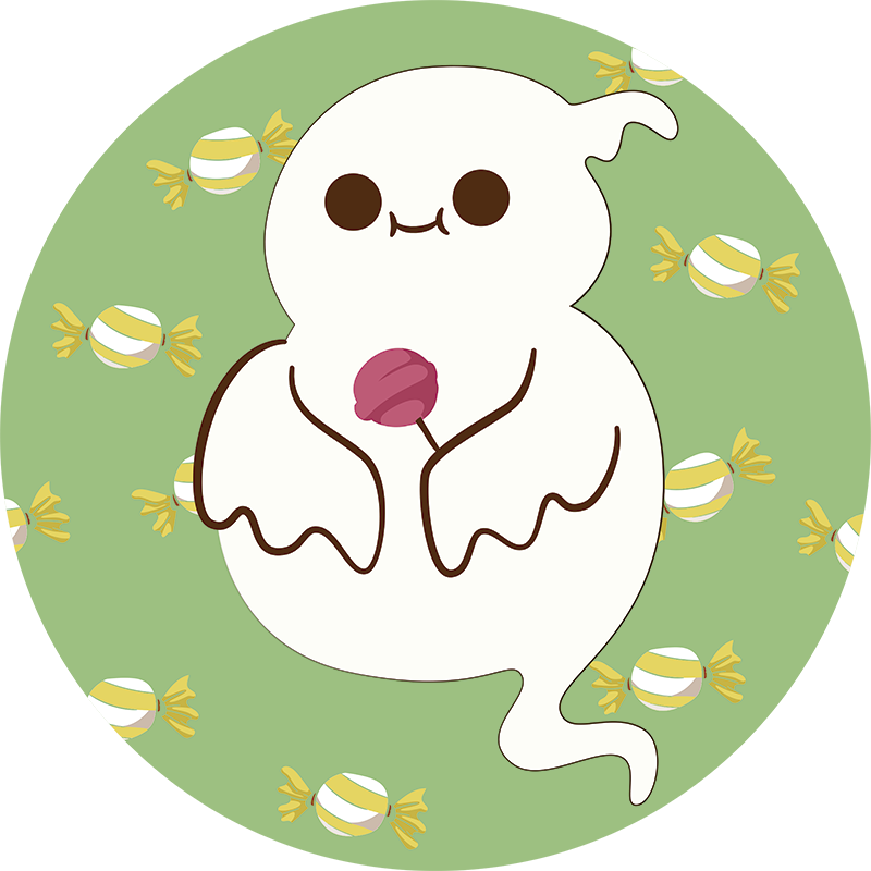 Alfombra de vinilo infantil fantasma divertido - TenVinilo