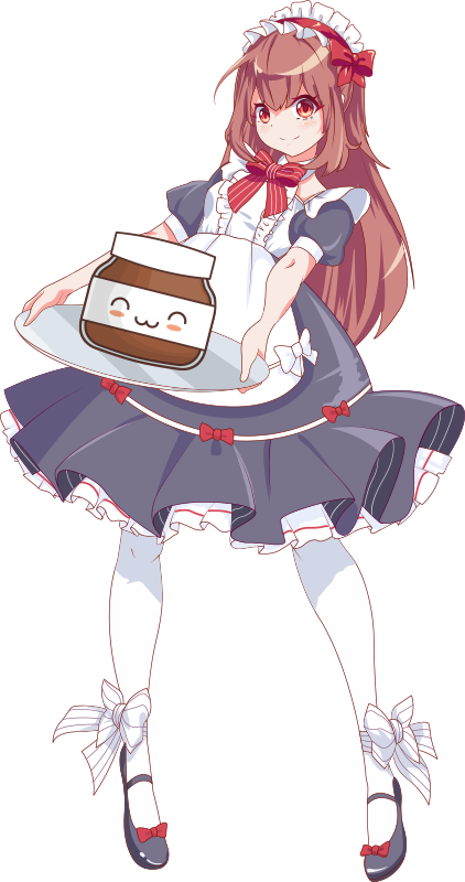 Alfombra de vinilo infantil chica anime con nutella - TenVinilo