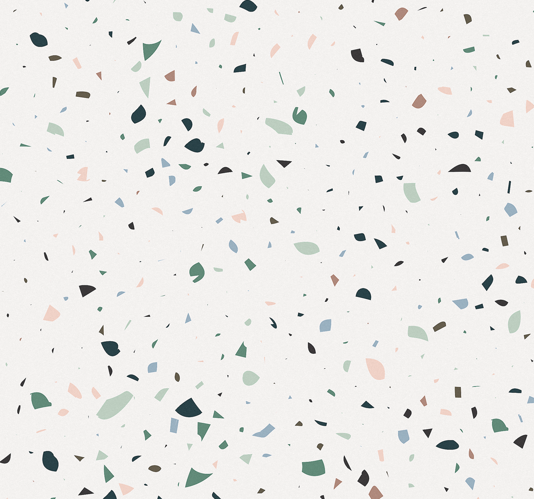 Alfombra vinílica baño terrazo blanco - TenVinilo