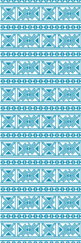 Alfombra vinílica baño patrón azul - TenVinilo