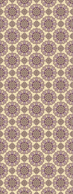 Alfombra vinílica baño mandala étnico morado - TenVinilo