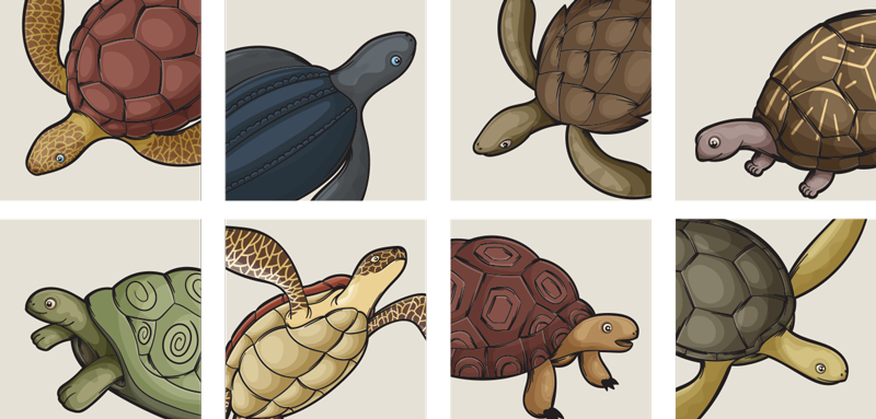 Alfombra vinílica baño azulejos de tortugas - TenVinilo