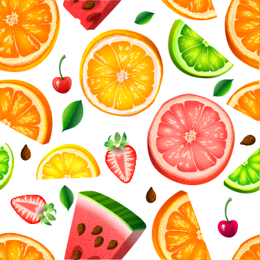Alfombra vinílica cocina cenefa de frutas - TenVinilo