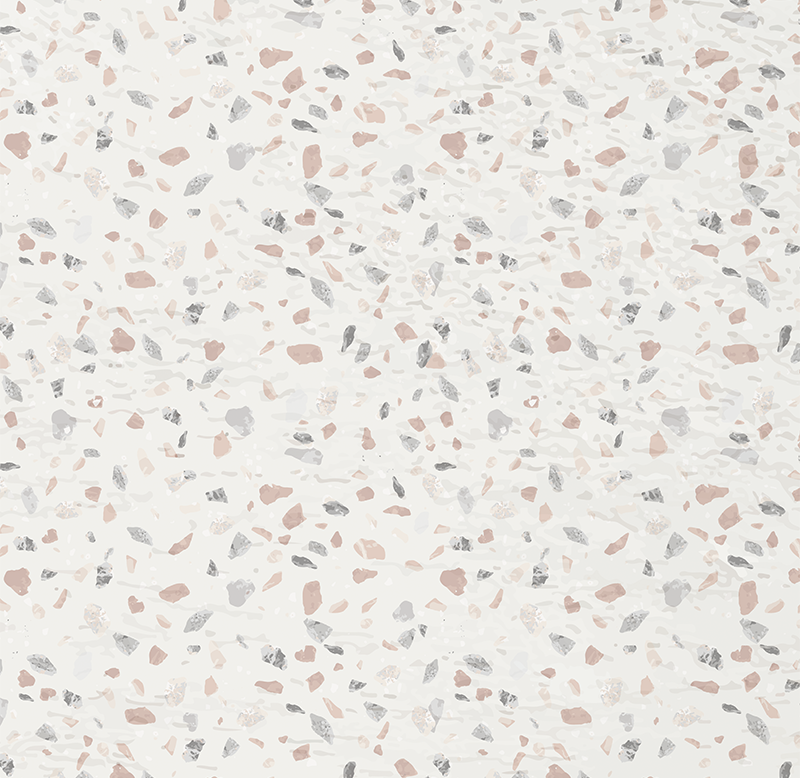 Alfombra vinílica cocina textura de terrazo - TenVinilo