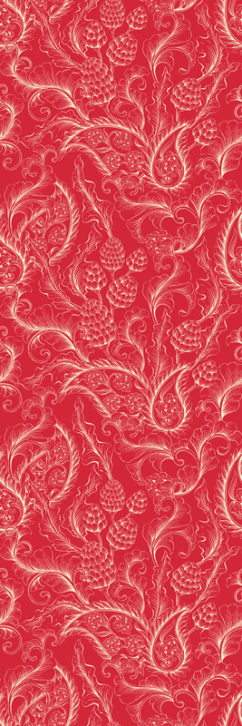 Alfombra vinílica cocina ilustración paisley - TenVinilo