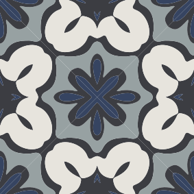 Alfombra vinílica cocina estilo gracia azul hidráulico - TenVinilo