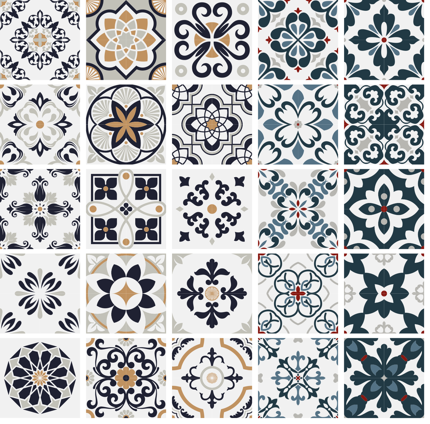 Alfombra vinílica cocina adhesivos de baldosas vintage - TenVinilo