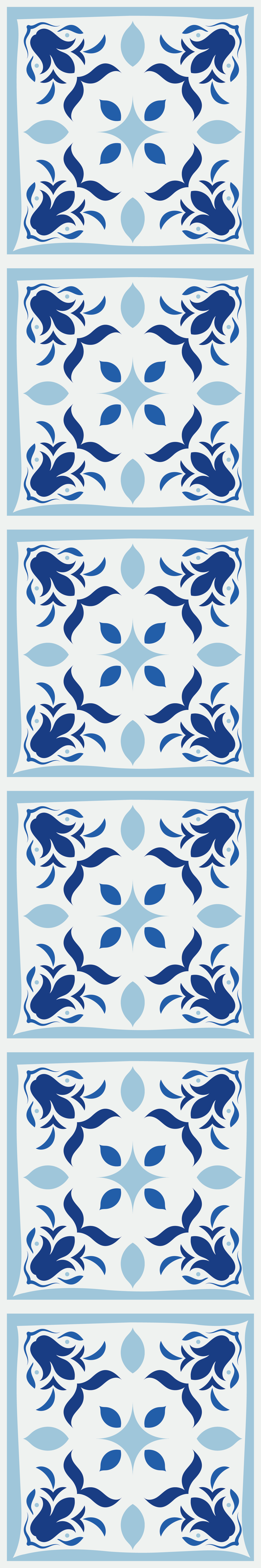 Alfombra vinílica cocina flores típicas portuguesas - TenVinilo