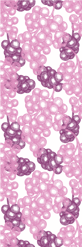 Alfombra vinílica cocina uvas rosas y moradas - TenVinilo