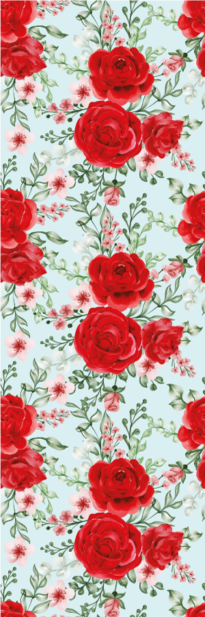 Alfombra vinílica dormitorio estilo flores grandmillenial - TenVinilo