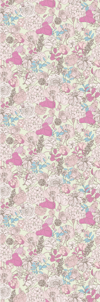 Alfombra vinílica dormitorio estilo floral abuelista - TenVinilo