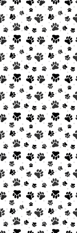 Alfombra vinílica dormitorio diseño de huellas de mascotas - TenVinilo