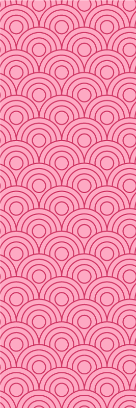 Alfombra vinílica dormitorio formas rosa claro y oscuro - TenVinilo