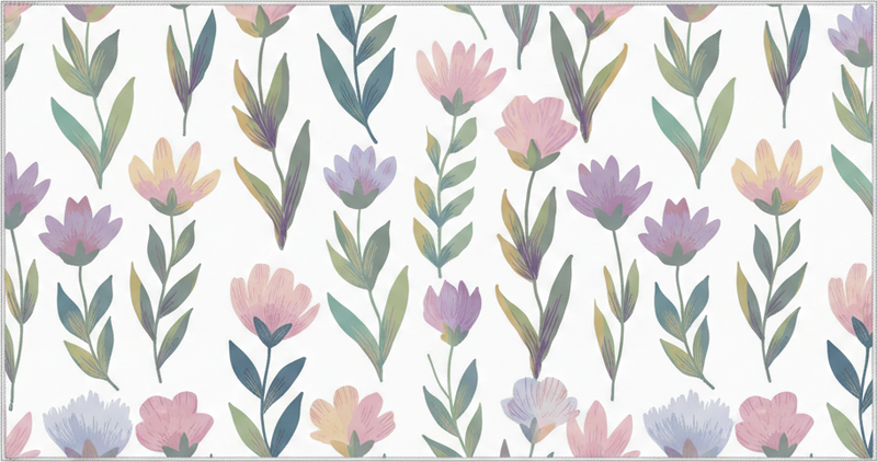 Alfombra vinílica dormitorio adhesivo flor estilo nórdico - TenVinilo