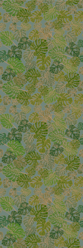 Alfombra vinílica nórdica hojas monstera minimalista - TenVinilo