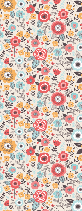Alfombra vinílica naturaleza estampado floral 'ditsy' - TenVinilo