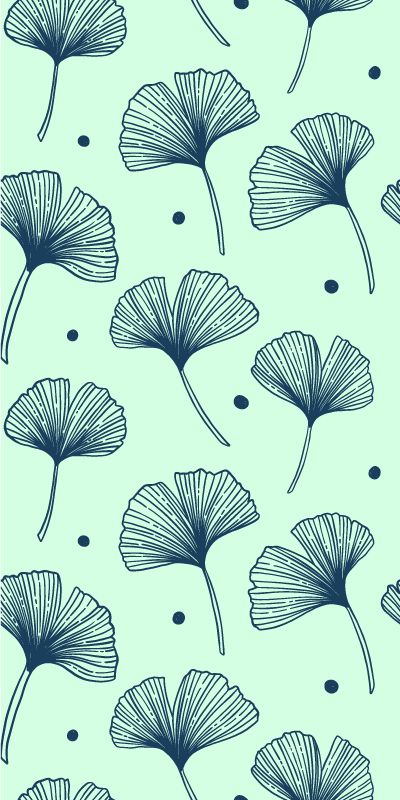 Alfombra vinílica naturaleza fondo floral azul - TenVinilo