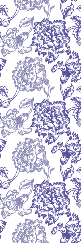 Alfombra vinílica naturaleza patrón floral púrpura suave - TenVinilo