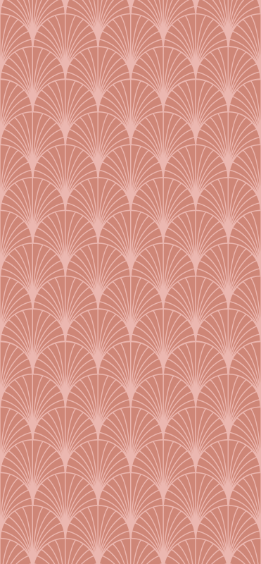 Alfombra vinílica vintage con diseño de palmas rosa dorado - TenVinilo