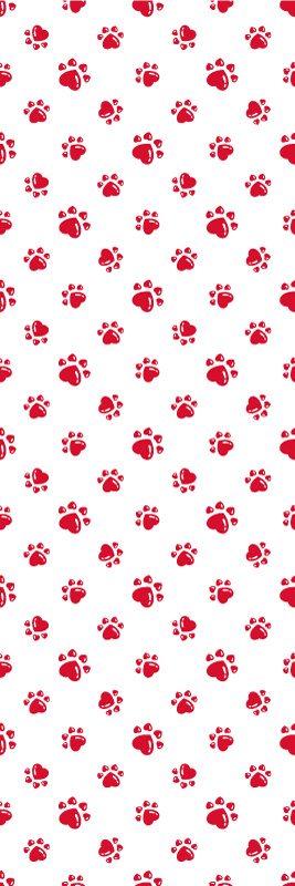 Alfombra vinílica animales patas de gato y corazón - TenVinilo