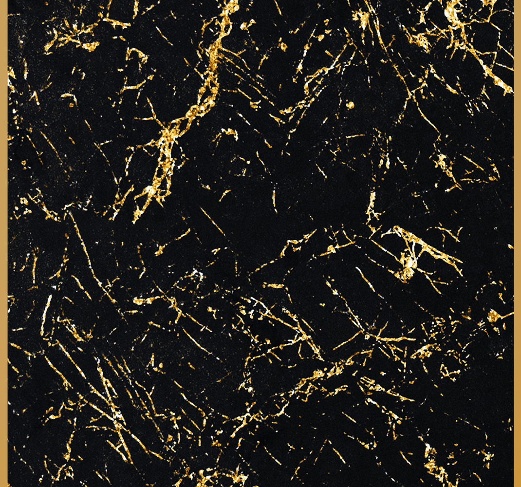 Alfombra vinílica imitación mármol negro y dorado - TenVinilo