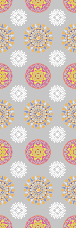Alfombra vinílica vintage círculos mandala brillantes - TenVinilo