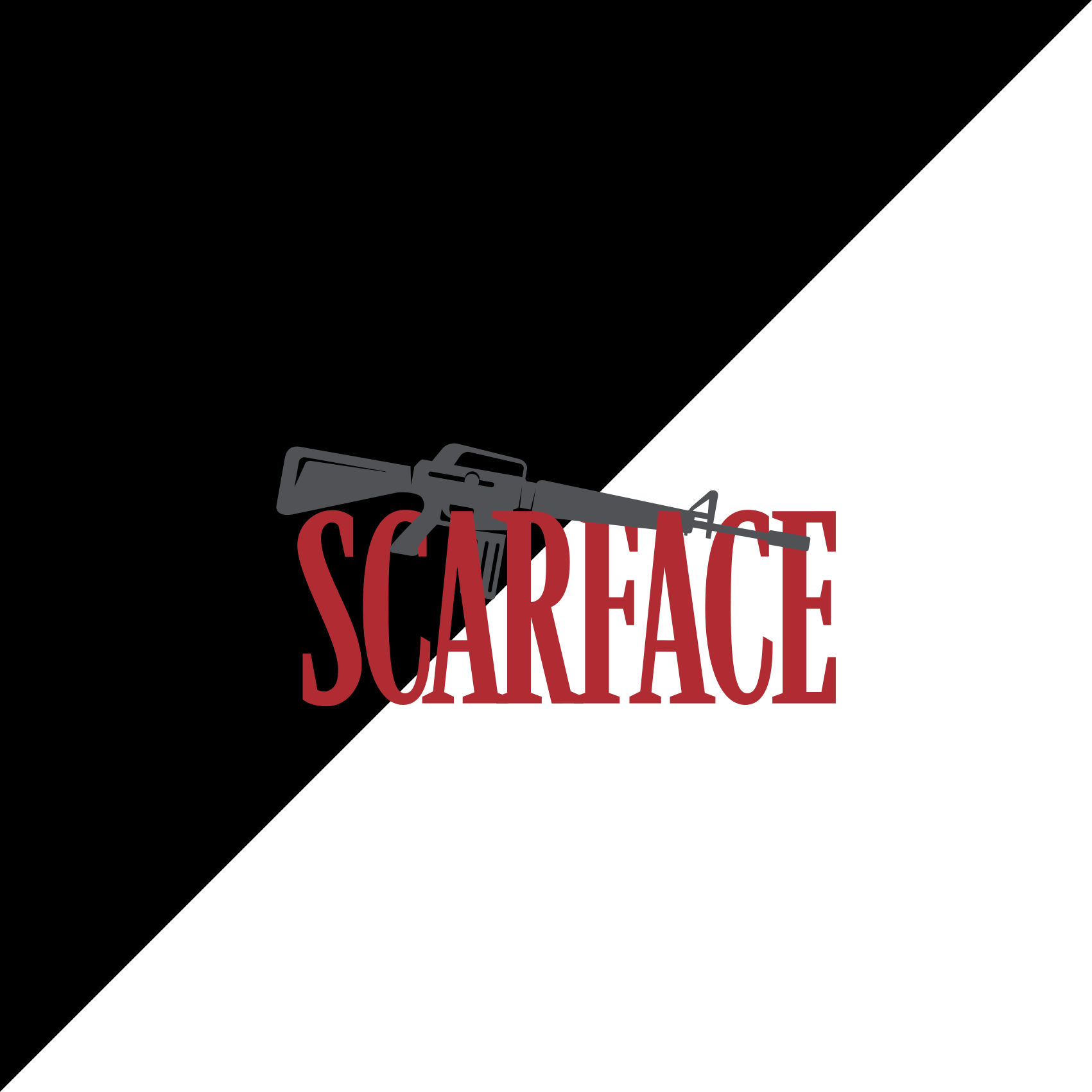 Alfombra vinílica frase imagen de scarface con texto - TenVinilo