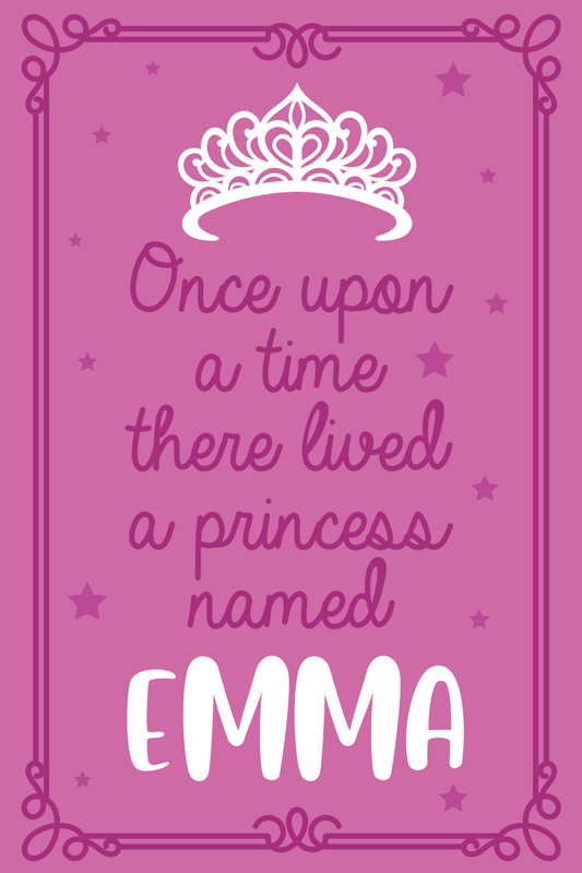Alfombra vinílica frase princesa personalizada - TenVinilo