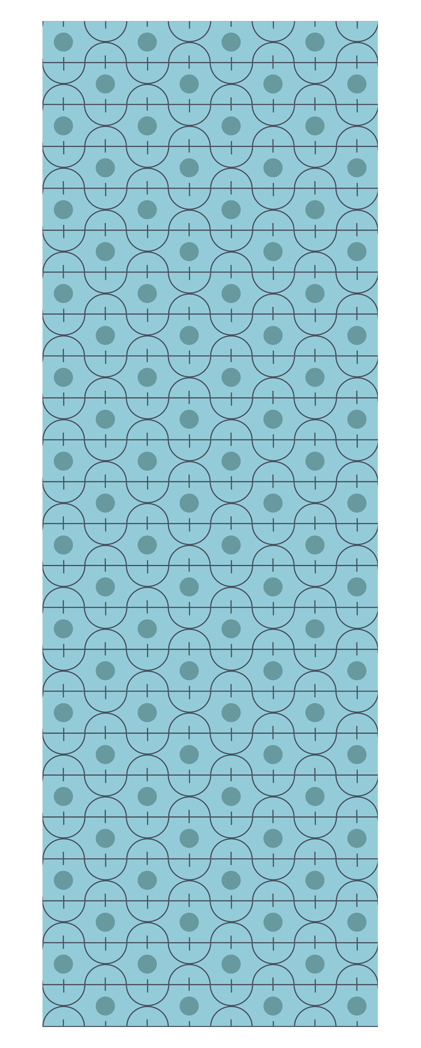Alfombra vinílica imitación patrón japonés geométrico azul - TenVinilo