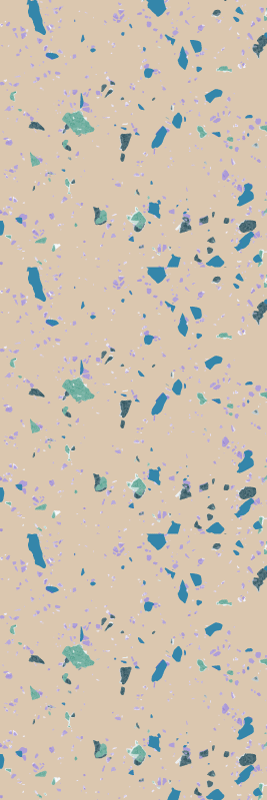Alfombra vinílica imitación piedra terrazzo colorida - TenVinilo