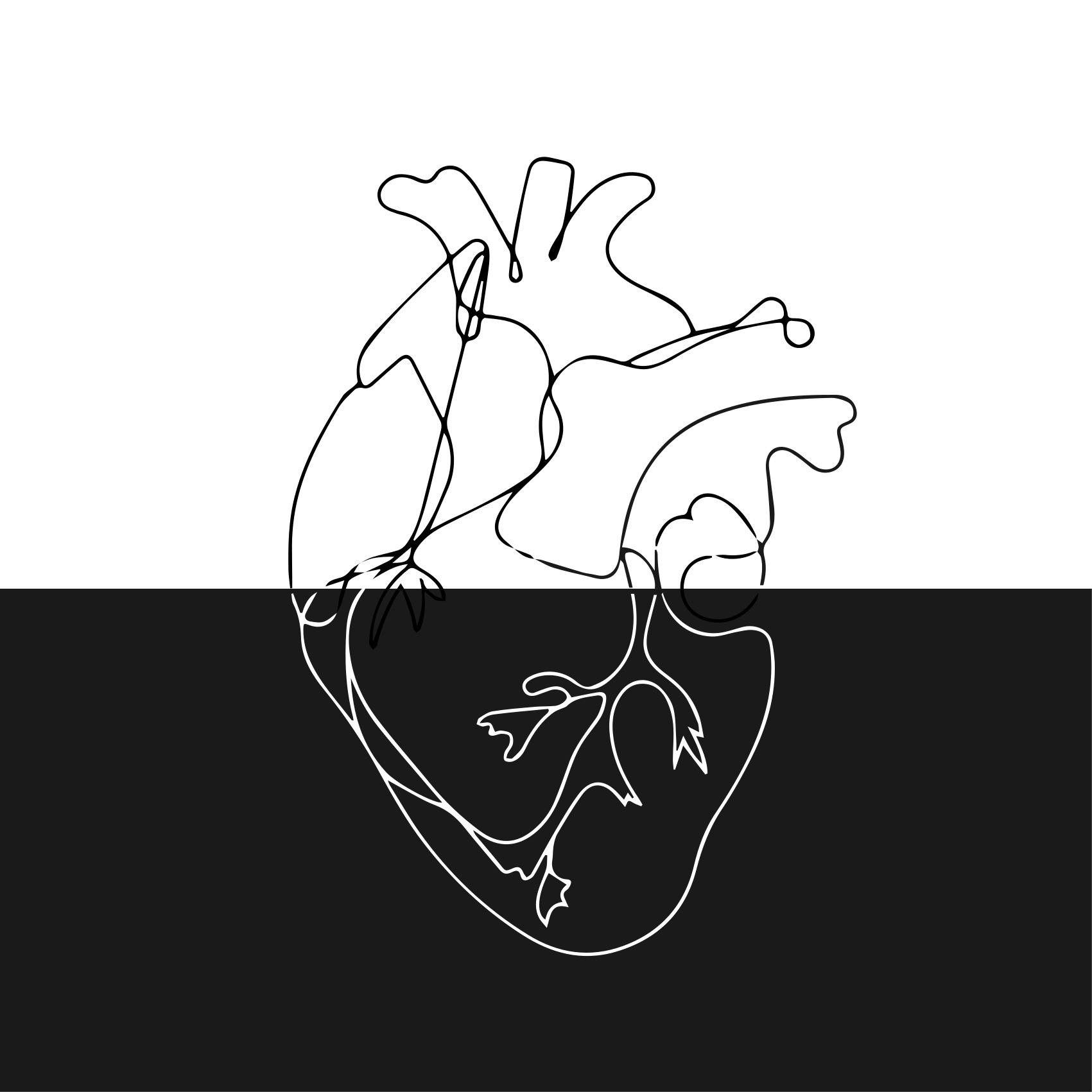 Alfombra de vinilo geométrica corazón geométrico lineal - TenVinilo