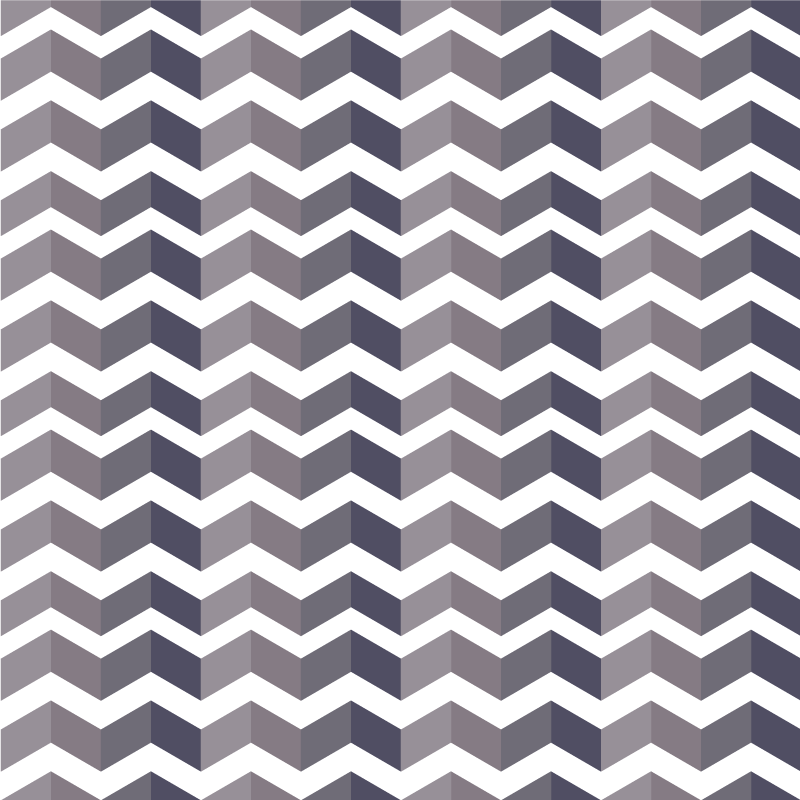Alfombra de vinilo geométrica zig zag blanco y negro - TenVinilo