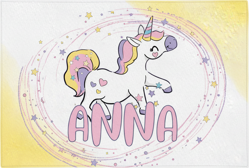 Alfombra de vinilo infantil diseño de unicornio mágico - TenVinilo